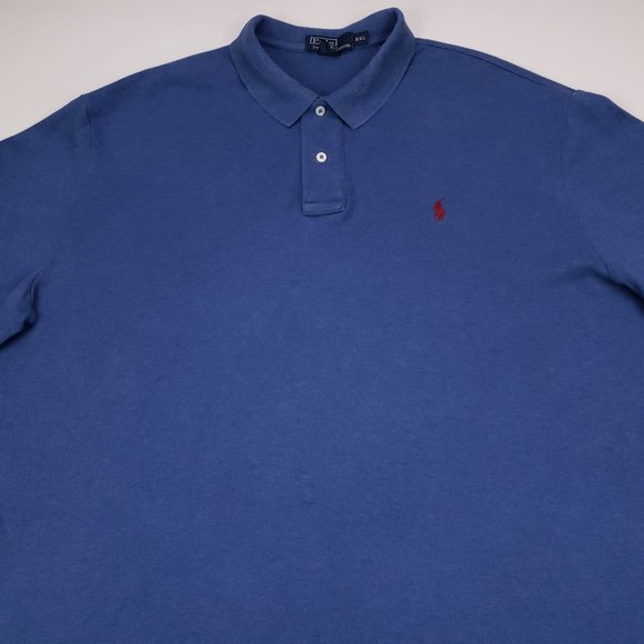 2XL Polo Ralph Lauren Long Sleeve Polo Blue XXL In - Picture 10 of 12